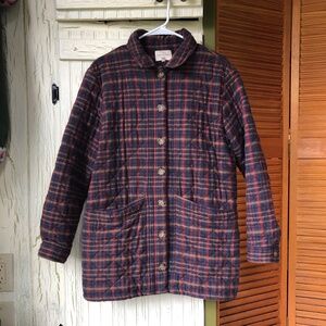 Sezane Will Jacket in Ivan Burgundy Tartan Size M